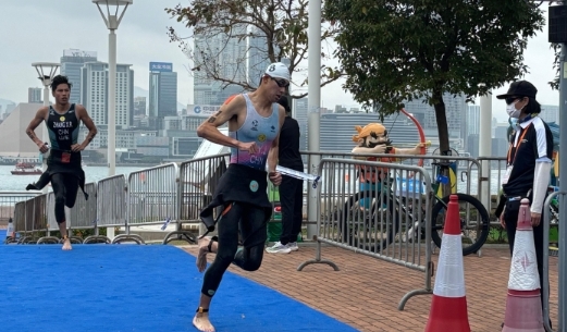 粵港澳逾百人參與全運會鐵人三項測試賽