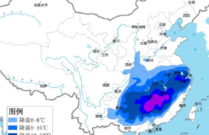 中國發布寒潮藍色預警 江南局地降溫可逾12℃