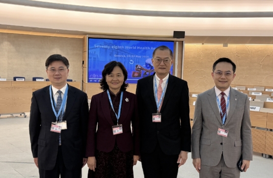 盧寵茂在瑞士出席第七十八屆世界衞生大會