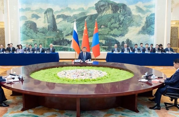 中俄蒙元首在京舉行第七次會晤