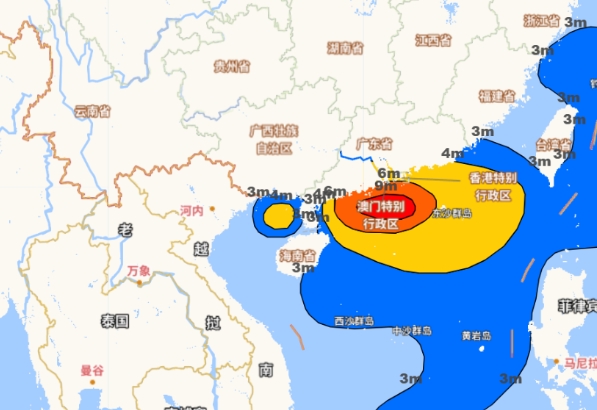 巨浪來襲！南海西北部將出現7到12米的狂浪到狂濤區