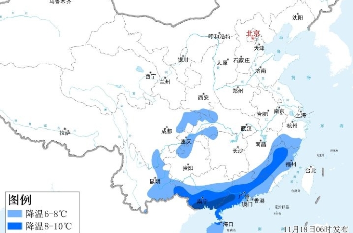 寒潮繼續影響中國 湖北四川等地迎初雪